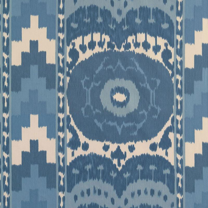 Samarkand Ikat Ii Porcelain 176062 by Schumacher Designer Fabric Ikat Collection 28.0" - Swanky Fabrics -