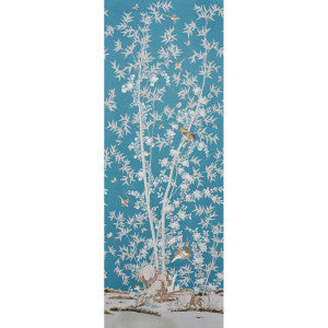 Brighton Pavilion Panel Peacock 5007741 by Schumacher Designer Wallpaper