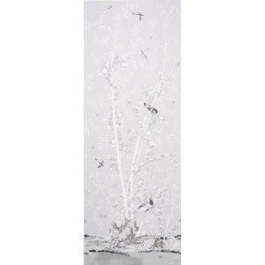 Brighton Pavilion Panel Black & White 5007742 by Schumacher Designer Wallpaper