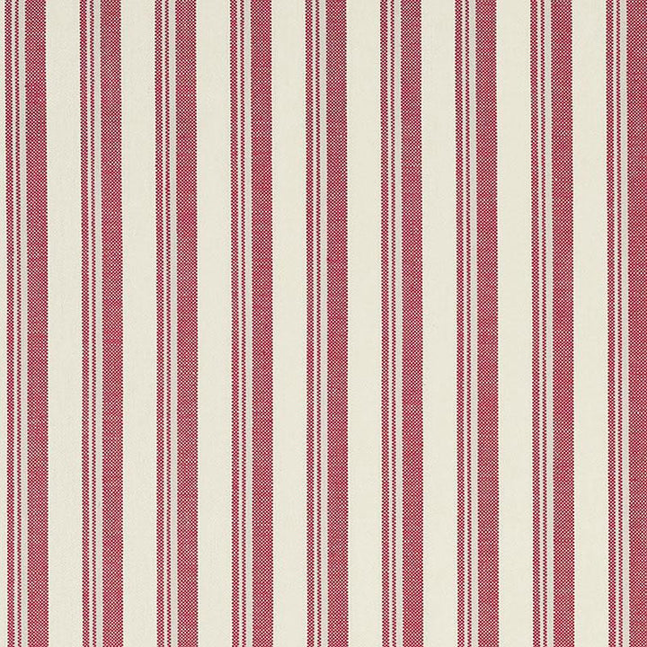 Capri Red/White 69445 by Schumacher Designer Fabric Miles Redd 1.62" - Swanky Fabrics -
