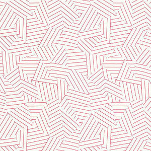 Deconstructed Stripe Red 176051 by Schumacher Designer Fabric