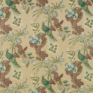 Peacock Beige 175914 by Schumacher Designer Fabric