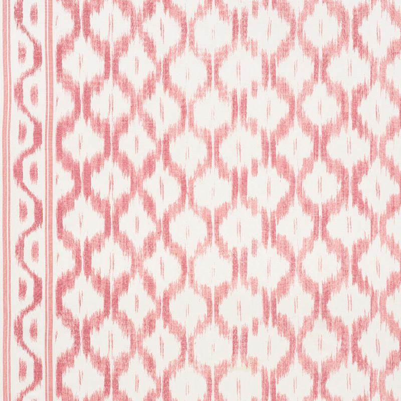 Santa Monica Ikat Faded Red 176503 by Schumacher Designer Fabric Mark D. Sikes 52.75" - Swanky Fabrics -
