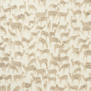 Fauna Natural 177721 by Schumacher Designer Fabric