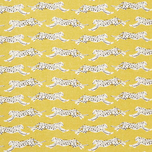 Leaping Leopards Yellow 177740 by Schumacher Designer Fabric