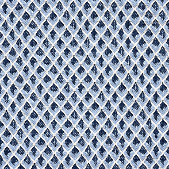 Hammerick Diamond Blue 3434005 by Schumacher Designer Fabric Essentials: Small-Scale Upholstery - Swanky Fabrics -