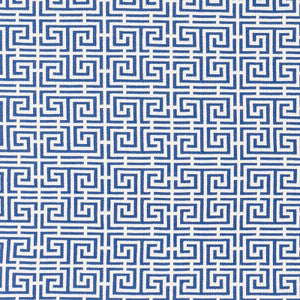 Chinois Fret Blue/White 70561 by Schumacher Designer Fabric