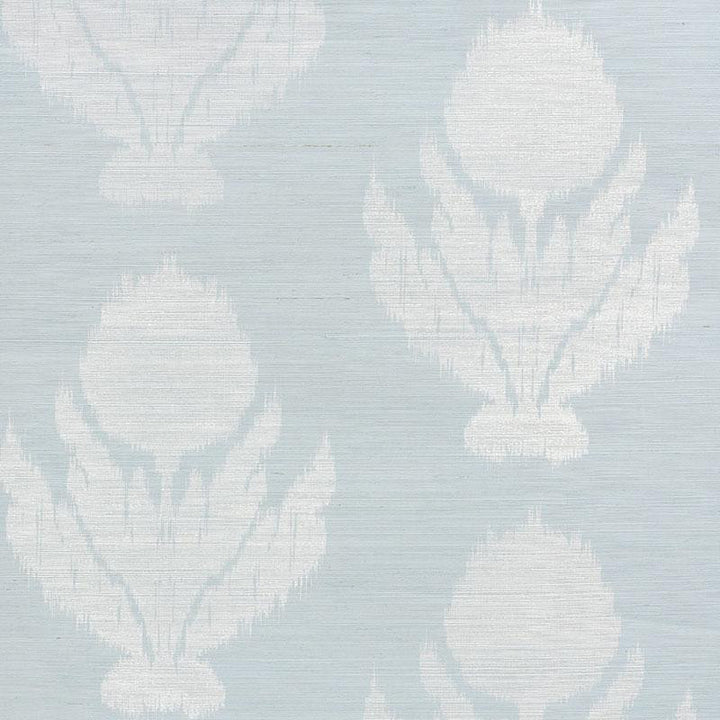 Agra Sisal Sky 5009280 by Schumacher Designer Wallpaper Printed & Embellished Wallcoverings 34.0" - Swanky Fabrics -