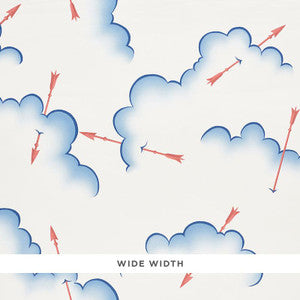 Mercurio Red & Blue 5009350 by Schumacher Designer Wallpaper