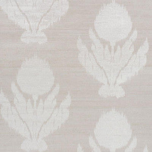 Agra Hemp Shimmer Moonstone 5009400 by Schumacher Designer Wallpaper