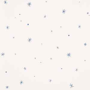 Calisto Ivory & Cobalt 5009420 by Schumacher Designer Wallpaper