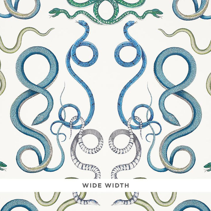 Giove Emerald & Sapphire 5009460 by Schumacher Designer Wallpaper Charlap Hyman & Herrero 36.0" - Swanky Fabrics -