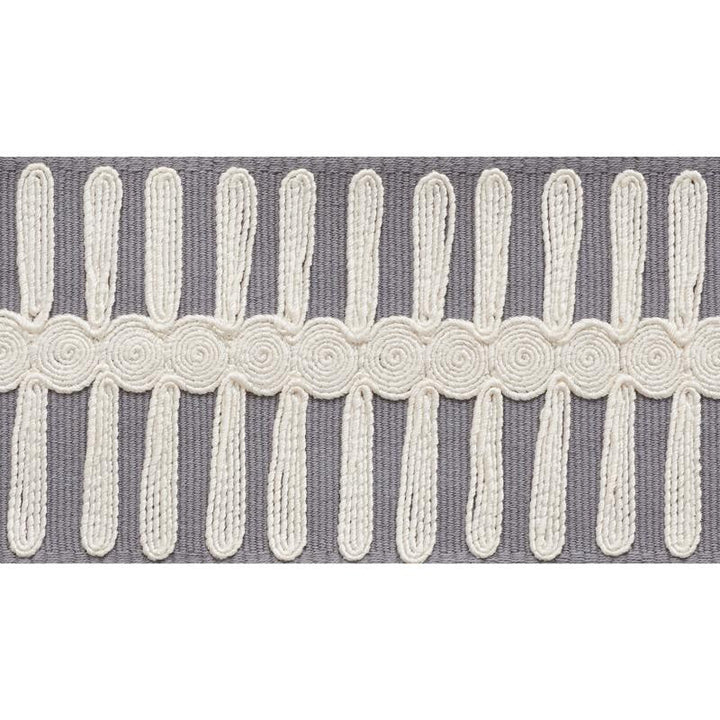 Castille Tape Grey 70745 by Schumacher Designer Trim Statement Tapes - Swanky Fabrics -