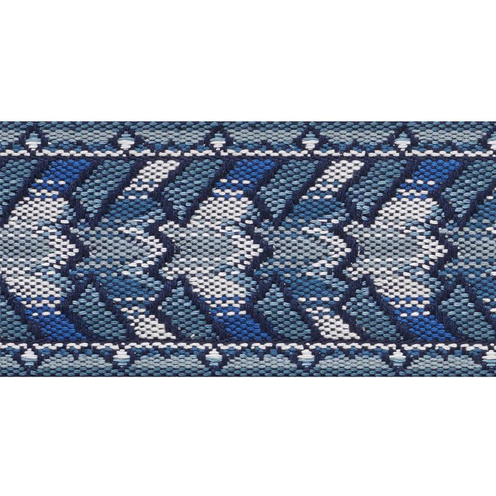 Needlework Tape Blue 74271 by Schumacher Designer Trim Statement Tapes 2.25" - Swanky Fabrics -