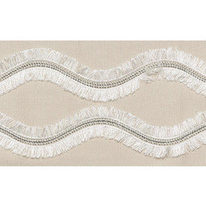 Ogee Embroidered Tape Neutral 74330 by Schumacher Designer Trim