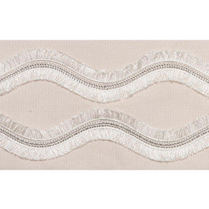 Ogee Embroidered Tape Blush 74331 by Schumacher Designer Trim