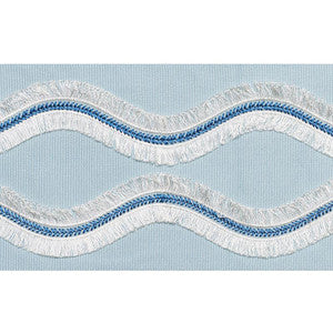 Ogee Embroidered Tape Sky 74332 by Schumacher Designer Trim