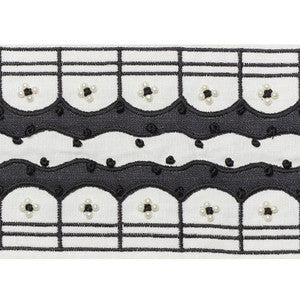 Perla Tape Noir 74381 by Schumacher Designer Trim