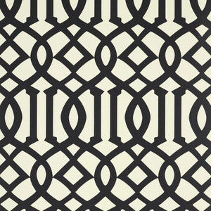 Imperial Trellis Ii Jet 5005804 by Schumacher Designer Wallpaper