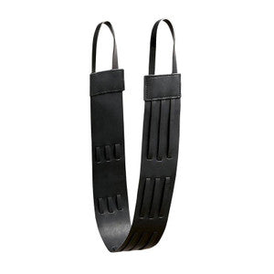 Sierra Leather Tie Back Raven 67240 by Schumacher Designer Trim