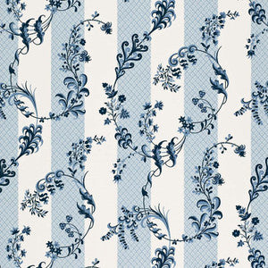 Bagatelle Bleu Marine 175590 by Schumacher Designer Fabric