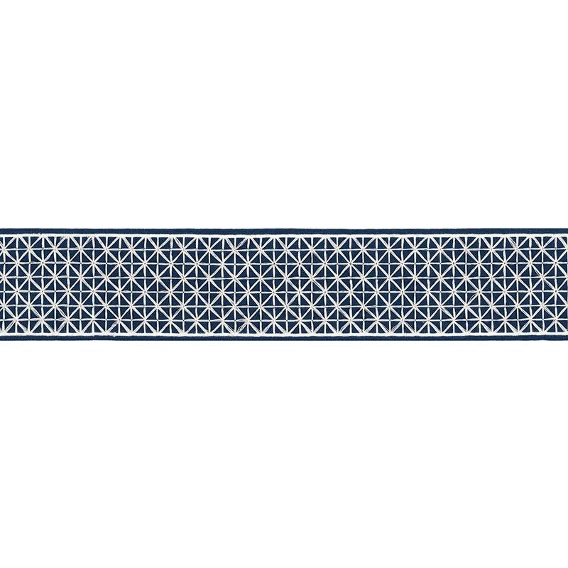 Directoire Tape Bleu Marine 68640 by Schumacher Designer Trim Timothy Corrigan - Swanky Fabrics -