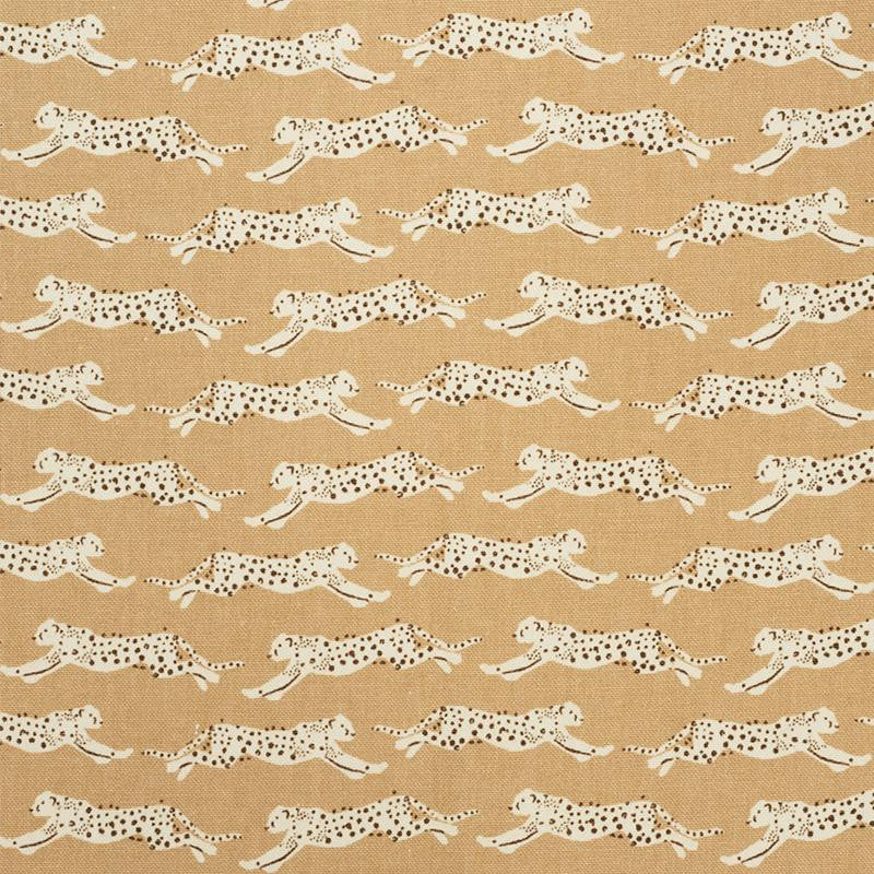 Leaping Leopards Sand 177741 by Schumacher Designer Fabric Essentials: Small-Scale Prints 5.0" - Swanky Fabrics -