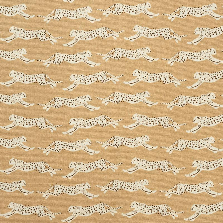 Leaping Leopards Sand 177741 by Schumacher Designer Fabric Essentials: Small-Scale Prints 5.0" - Swanky Fabrics -