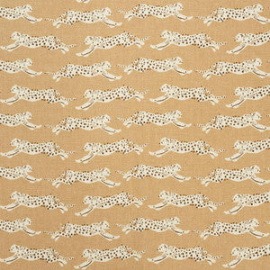 Leaping Leopards Sand 177741 by Schumacher Designer Fabric