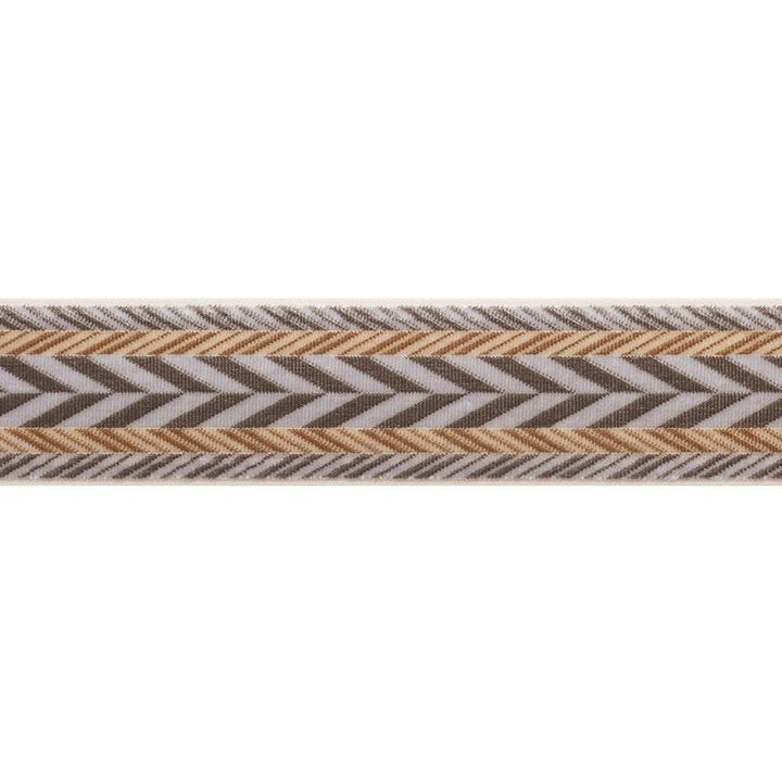 Stinson Tape Flax 74264 by Schumacher Designer Trim Relaxed Glamour 1.25" - Swanky Fabrics -