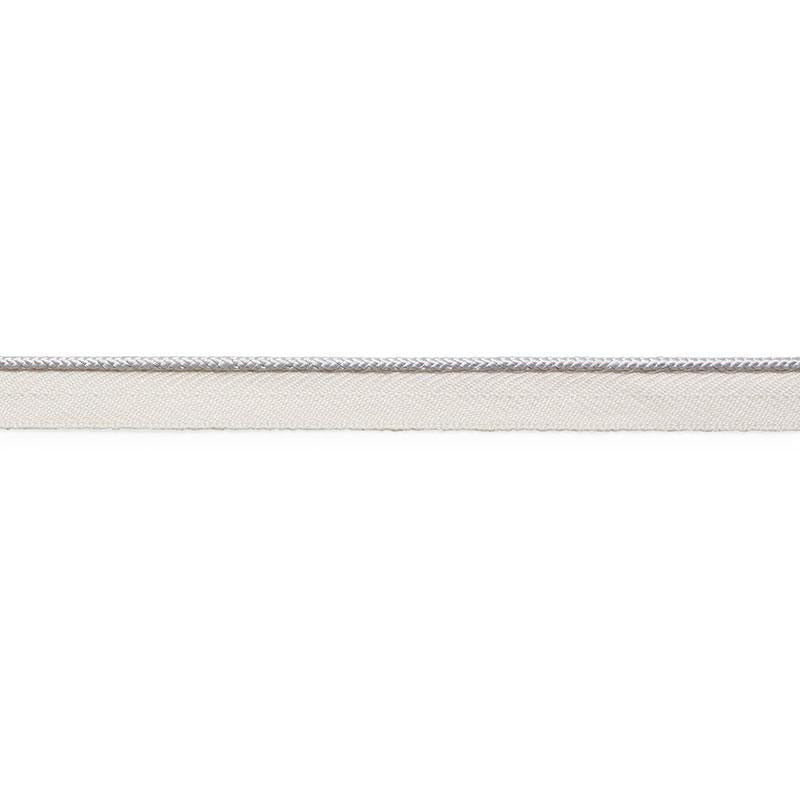 Gustave Silk Lip Cord Narrow Dove 74521 by Schumacher Designer Trim Perfect Basics: Trims - Swanky Fabrics -