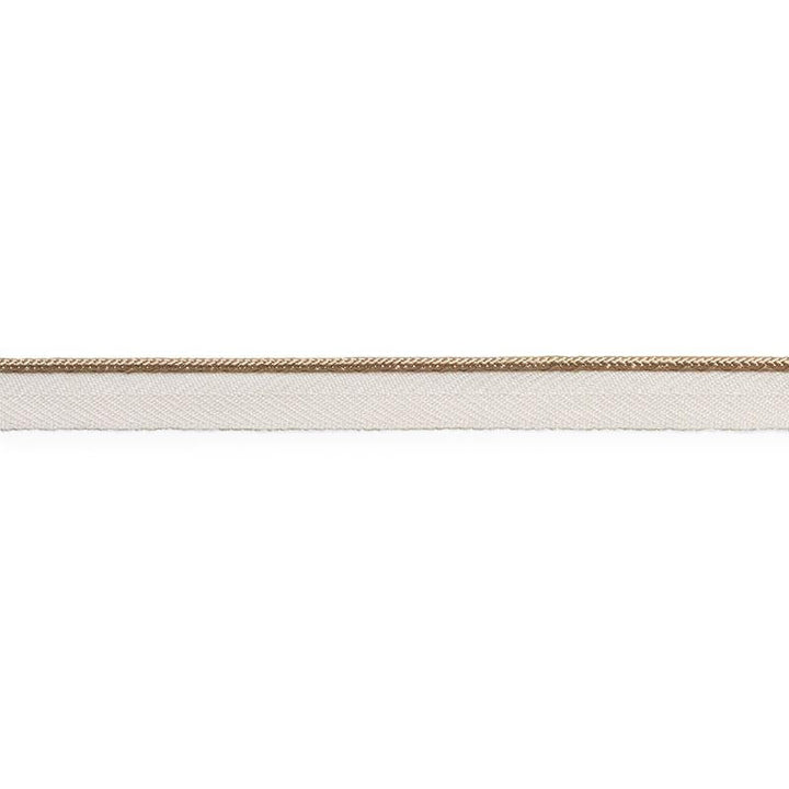 Gustave Silk Lip Cord Narrow Sand 74523 by Schumacher Designer Trim Perfect Basics: Trims - Swanky Fabrics -