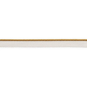 Gustave Silk Lip Cord Narrow Gold 74524 by Schumacher Designer Trim