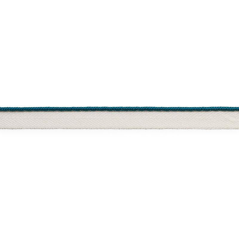 Gustave Silk Lip Cord Narrow Peacock 74527 by Schumacher Designer Trim Perfect Basics: Trims - Swanky Fabrics -