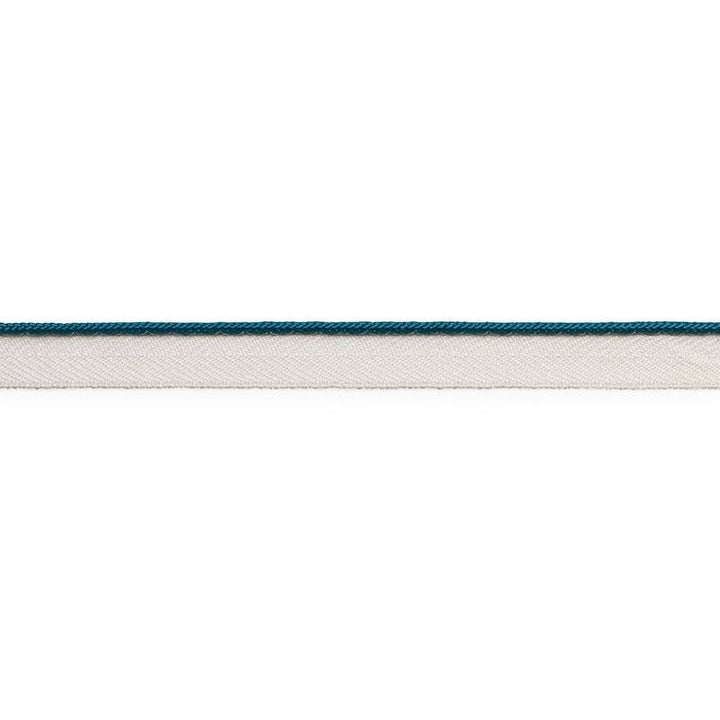 Gustave Silk Lip Cord Narrow Peacock 74527 by Schumacher Designer Trim Perfect Basics: Trims - Swanky Fabrics -