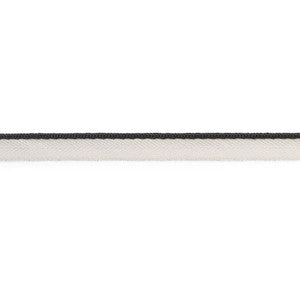 Gustave Silk Lip Cord Narrow Black 74531 by Schumacher Designer Trim