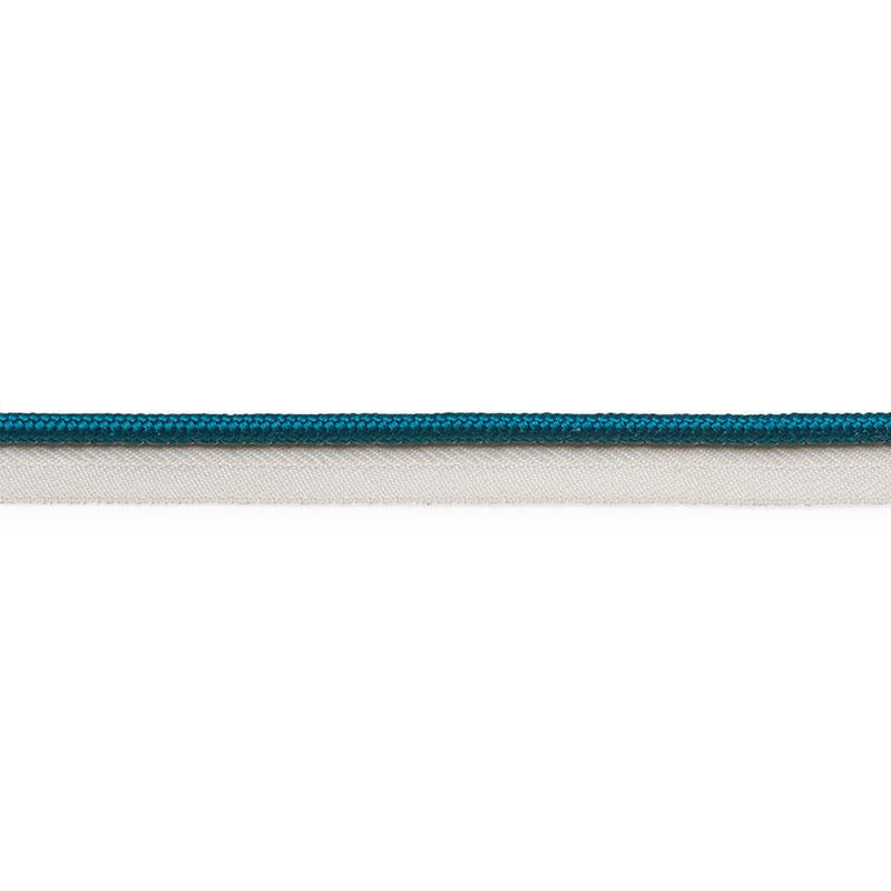 Gustave Silk Lip Cord Medium Peacock 74547 by Schumacher Designer Trim Perfect Basics: Trims - Swanky Fabrics -