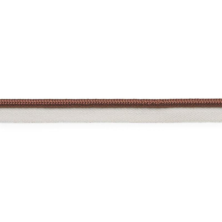 Gustave Silk Lip Cord Medium Brown 74550 by Schumacher Designer Trim Perfect Basics: Trims - Swanky Fabrics -