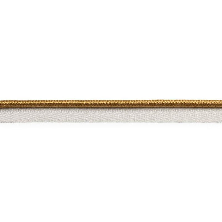 Gustave Silk Lip Cord Medium Gold 74544 by Schumacher Designer Trim Perfect Basics: Trims - Swanky Fabrics -