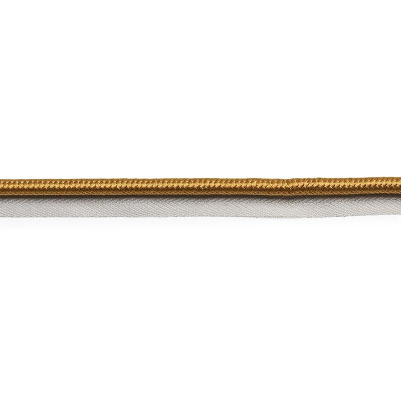 Gustave Silk Lip Cord Wide Gold 74564 by Schumacher Designer Trim Perfect Basics: Trims - Swanky Fabrics -