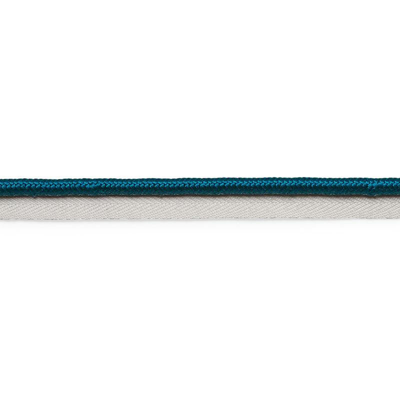 Gustave Silk Lip Cord Wide Peacock 74567 by Schumacher Designer Trim Perfect Basics: Trims - Swanky Fabrics -