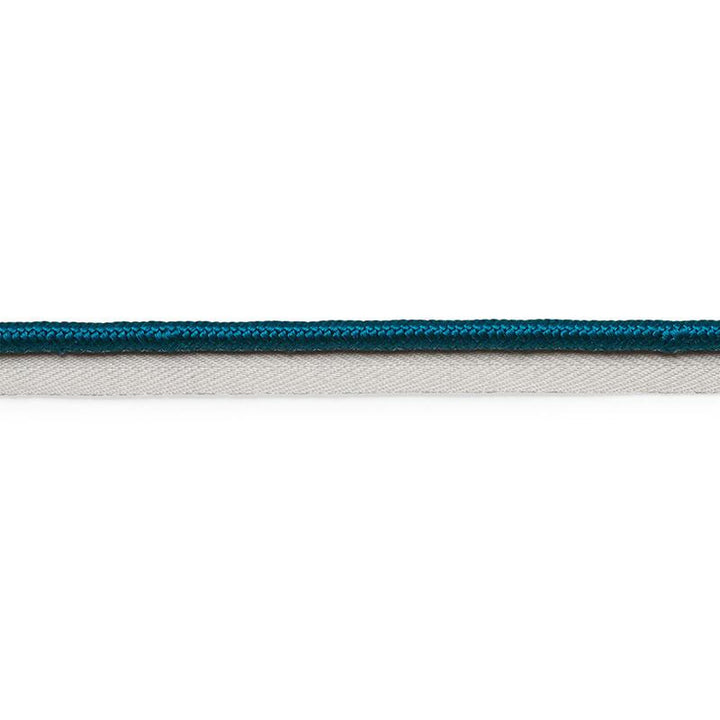 Gustave Silk Lip Cord Wide Peacock 74567 by Schumacher Designer Trim Perfect Basics: Trims - Swanky Fabrics -