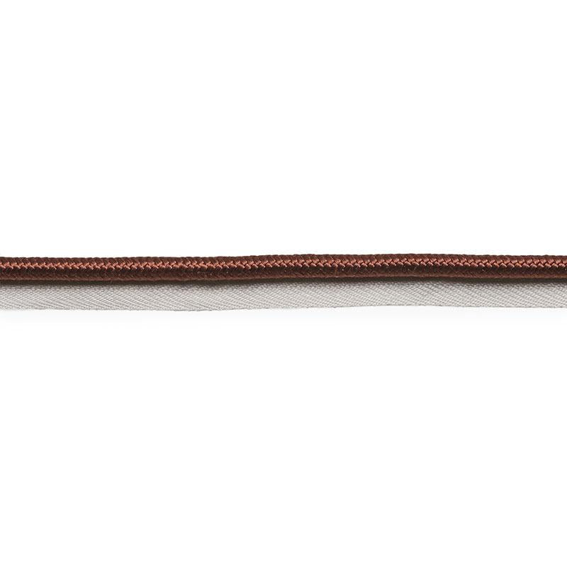 Gustave Silk Lip Cord Wide Brown 74570 by Schumacher Designer Trim Perfect Basics: Trims - Swanky Fabrics -