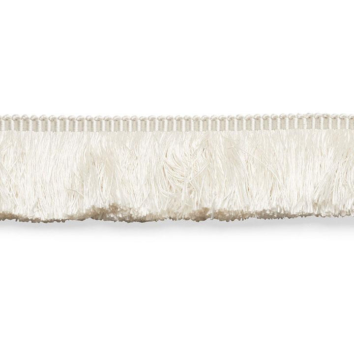Francois Silk Brush Fringe Ivory 74580 by Schumacher Designer Trim Perfect Basics: Silk Trims - Swanky Fabrics -