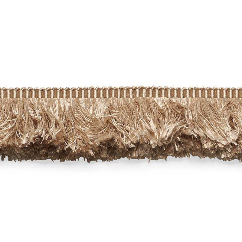 Francois Silk Brush Fringe Sand 74583 by Schumacher Designer Trim Perfect Basics: Silk Trims - Swanky Fabrics -