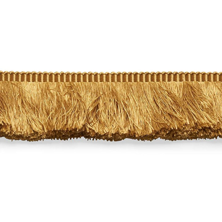 Francois Silk Brush Fringe Gold 74584 by Schumacher Designer Trim Perfect Basics: Silk Trims - Swanky Fabrics -