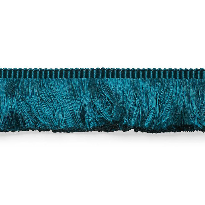 Francois Silk Brush Fringe Peacock 74587 by Schumacher Designer Trim Perfect Basics: Silk Trims - Swanky Fabrics -