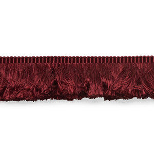 Francois Silk Brush Fringe Burgundy 74589 by Schumacher Designer Trim
