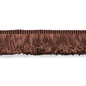 Francois Silk Brush Fringe Brown 74590 by Schumacher Designer Trim