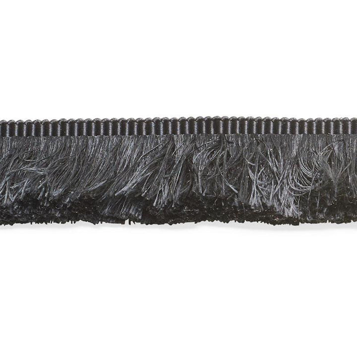 Francois Silk Brush Fringe Black 74591 by Schumacher Designer Trim Perfect Basics: Silk Trims - Swanky Fabrics -